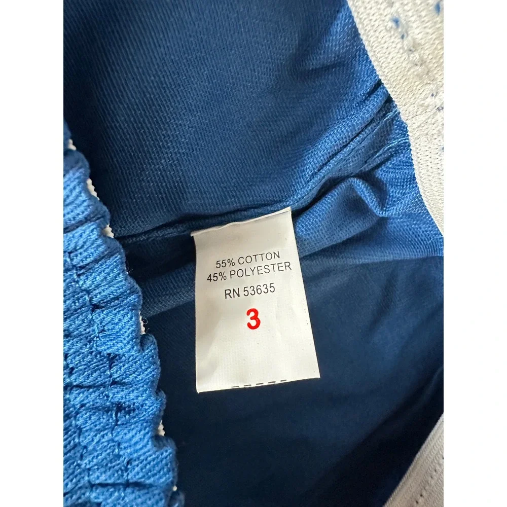 Karate AWMA Kids Blue Elastic Waist Pull On Pants Size‎ 3 Cotton Polyester
